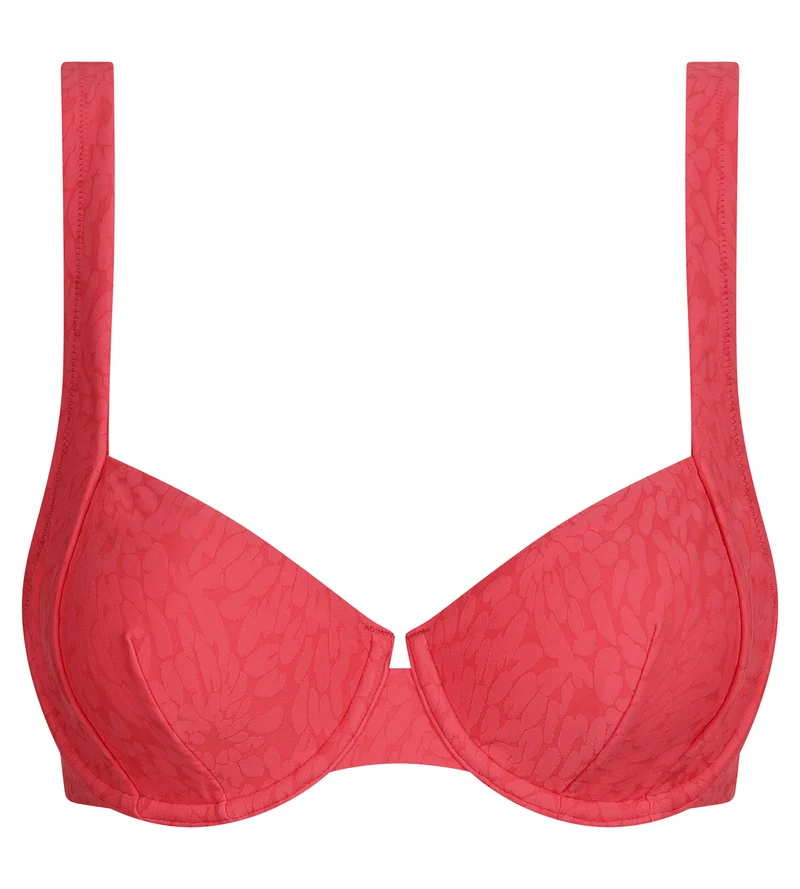 Bikini-Oberteil mit Bügeln und Hibiskus-Motiv von Dim Swimwear