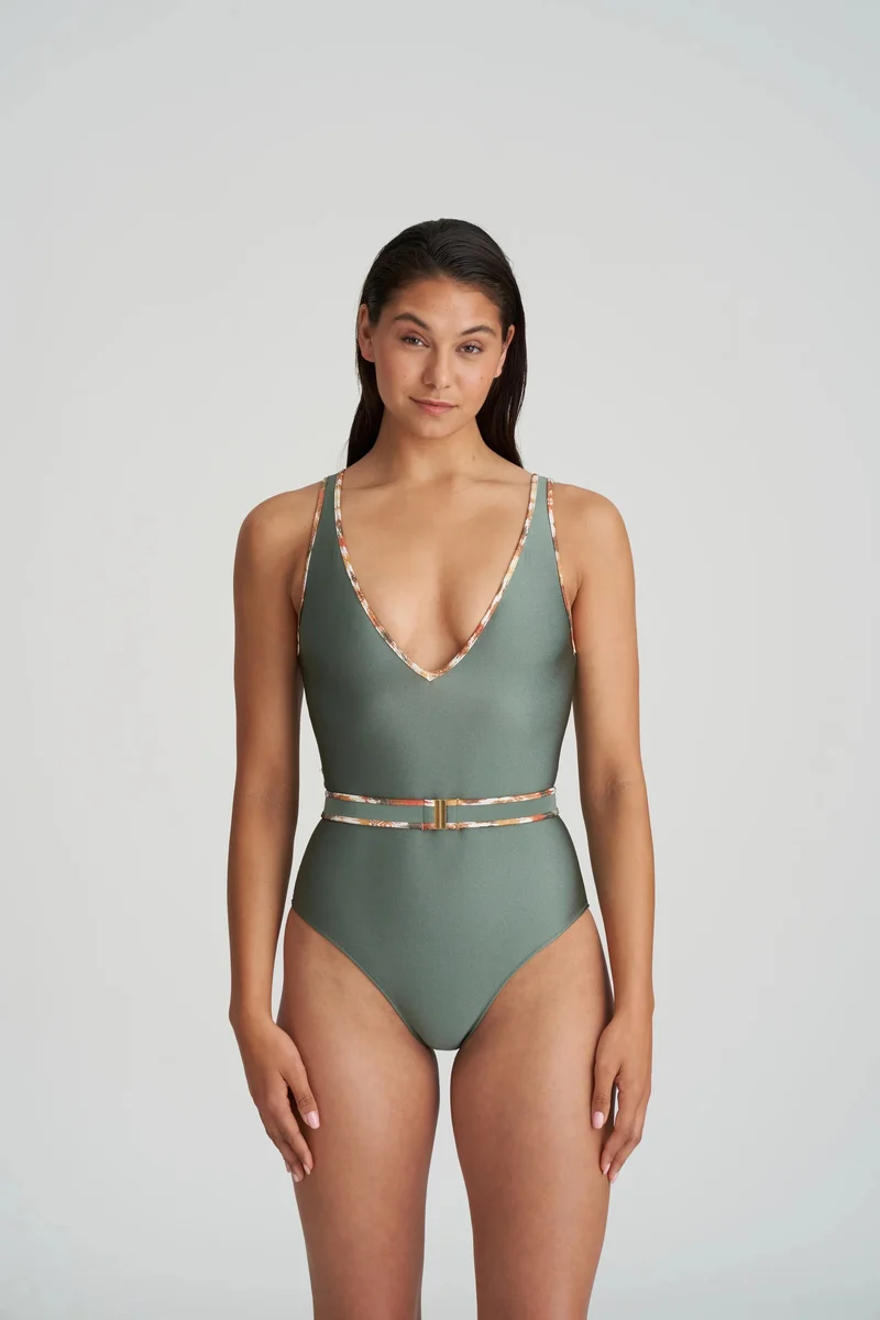Marie Jo Bademode – Crete Plunge Badeanzug Wireless Inca Gold