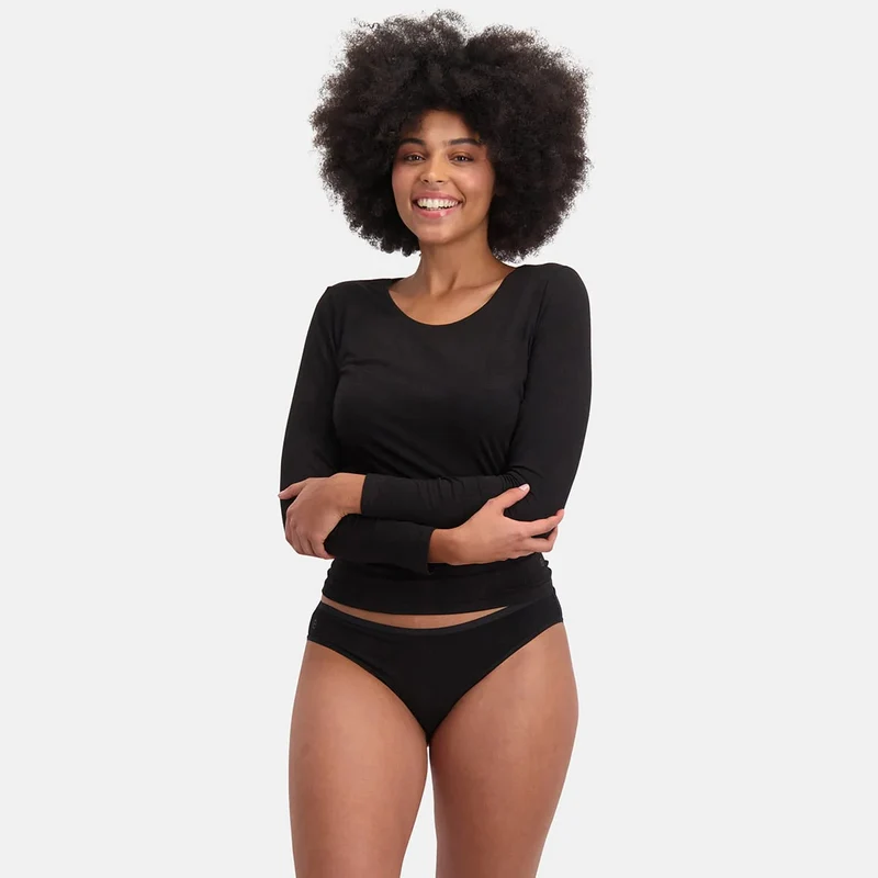 3er Pack Bambus Tai Panty schwarz