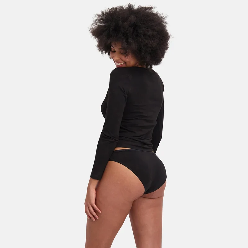 3er Pack Bambus Tai Panty schwarz