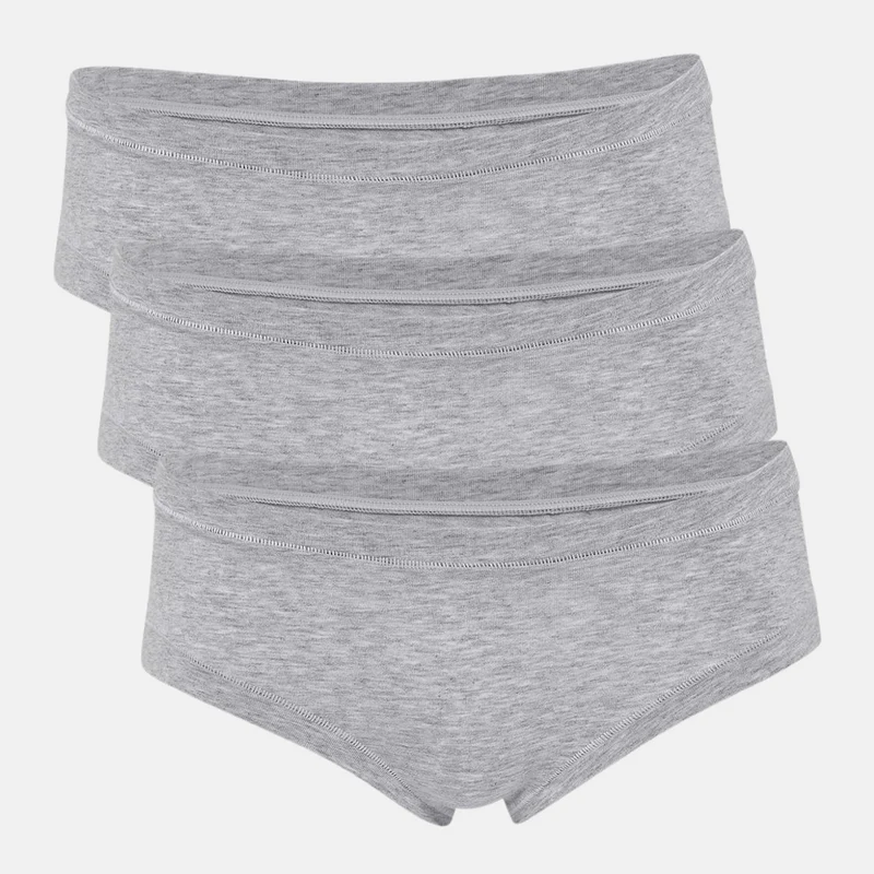 3er-Pack Graue Bambus-Hipster-Slips