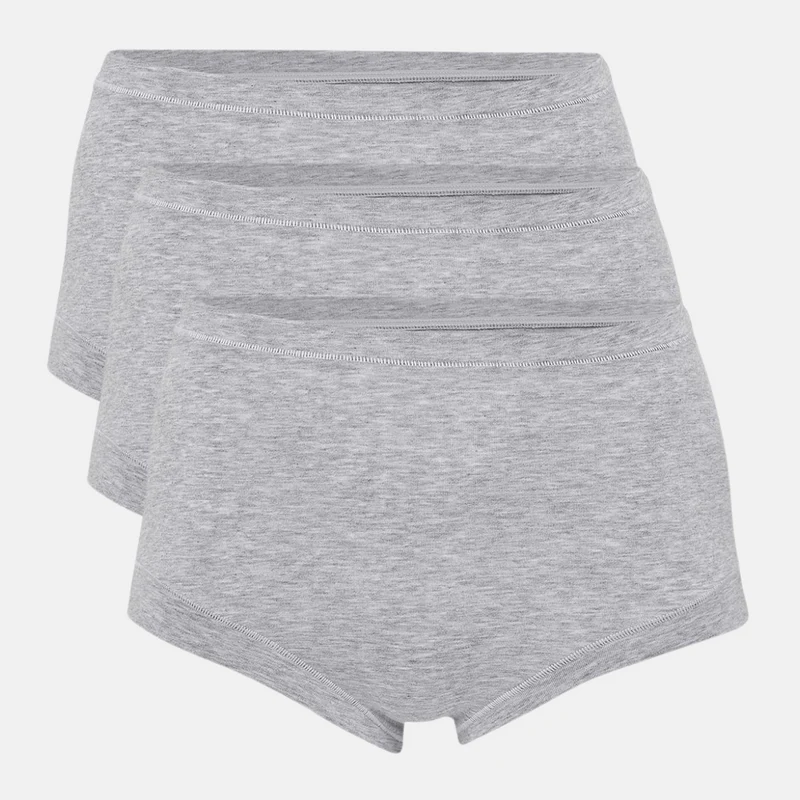 3er-Pack Bambus Maxi-Slips grau