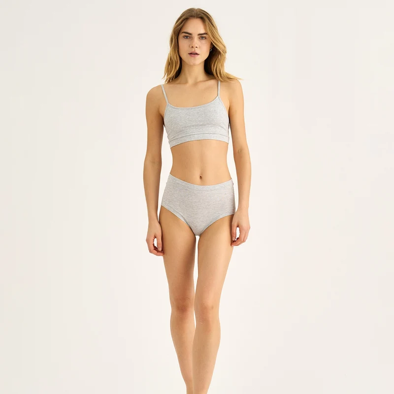 3er-Pack Bambus Maxi-Slips grau