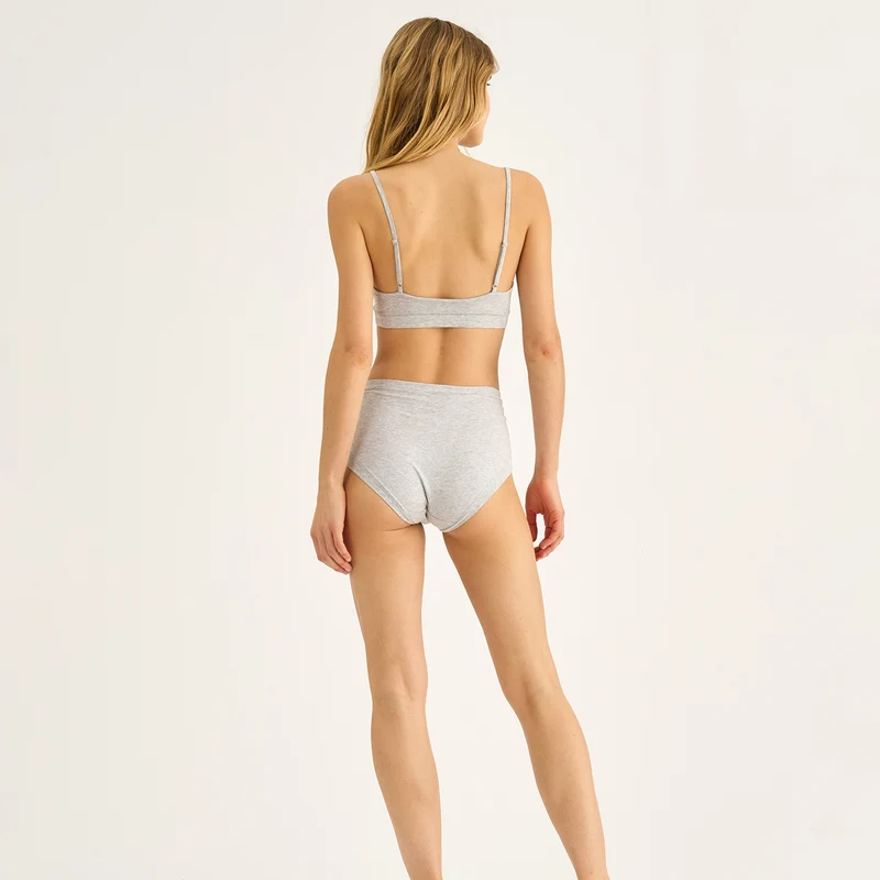 3er-Pack Bambus Maxi-Slips grau
