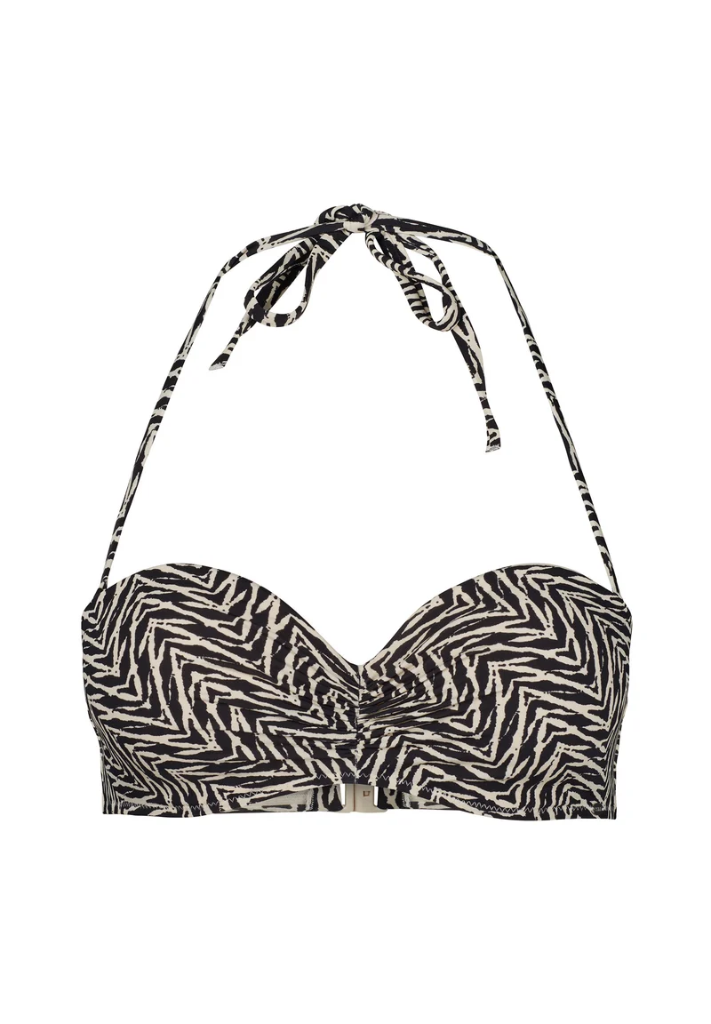 Animal Allure Bandeau bikini top | birchblack zebra 087228-08A034