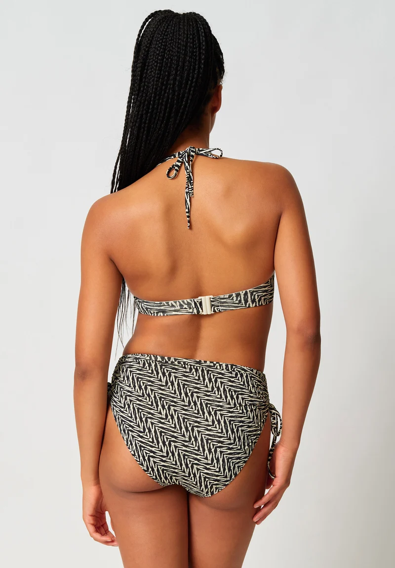 Animal Allure Bandeau bikini top | birchblack zebra 087228-08A034