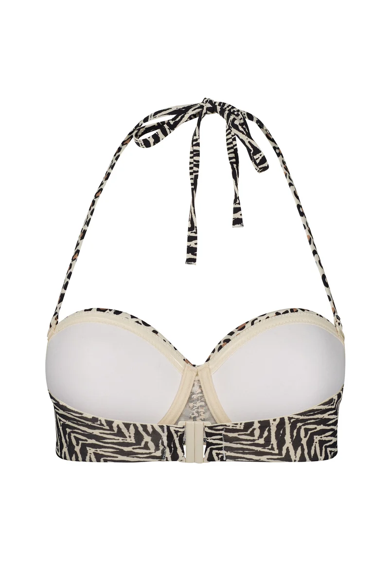 Animal Allure Bandeau bikini top | birchblack zebra 087228-08A034