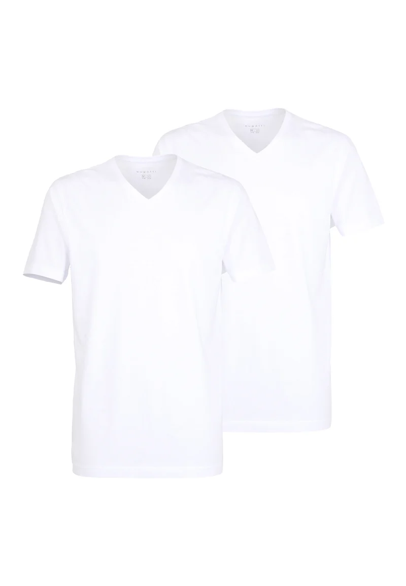 BUGATTI Shirt weiß-hell-uni