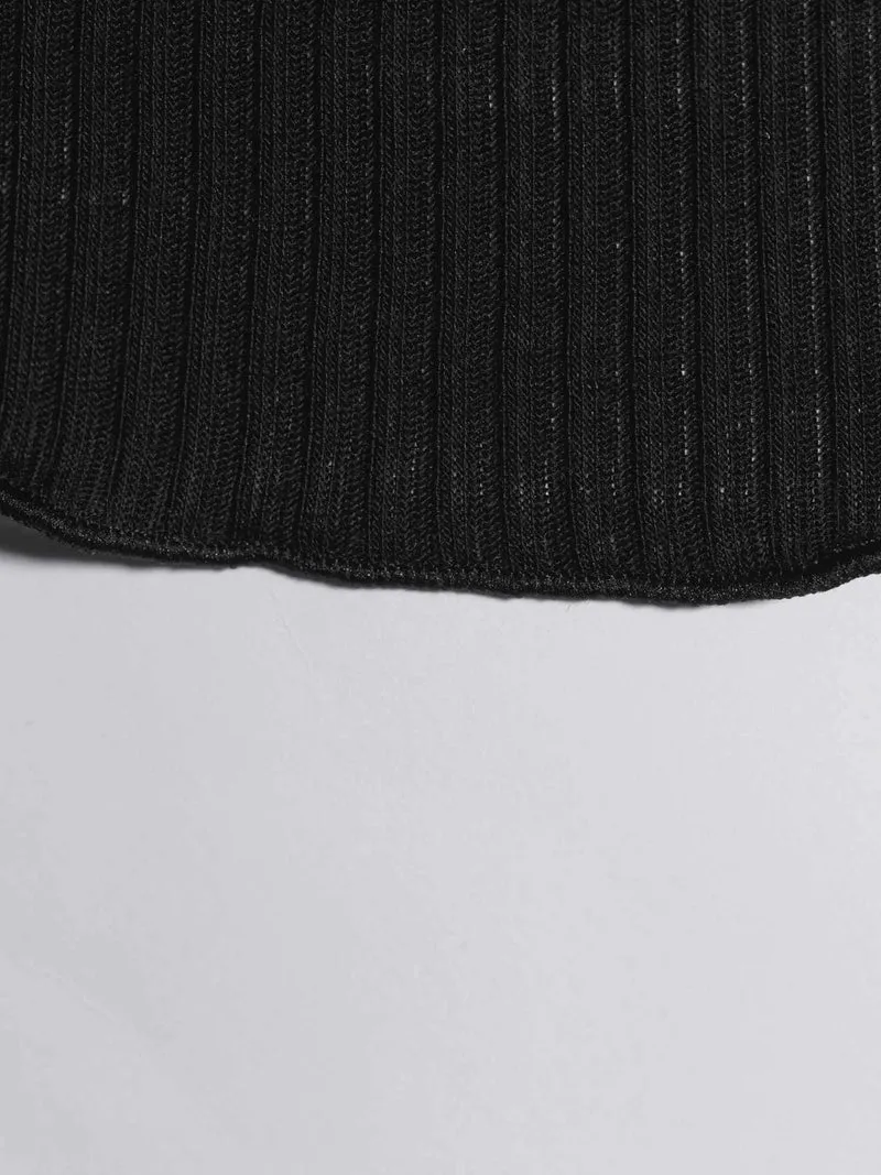 Langarm-Shirt mit Turtleneck-Kragen WOOL AND SILK