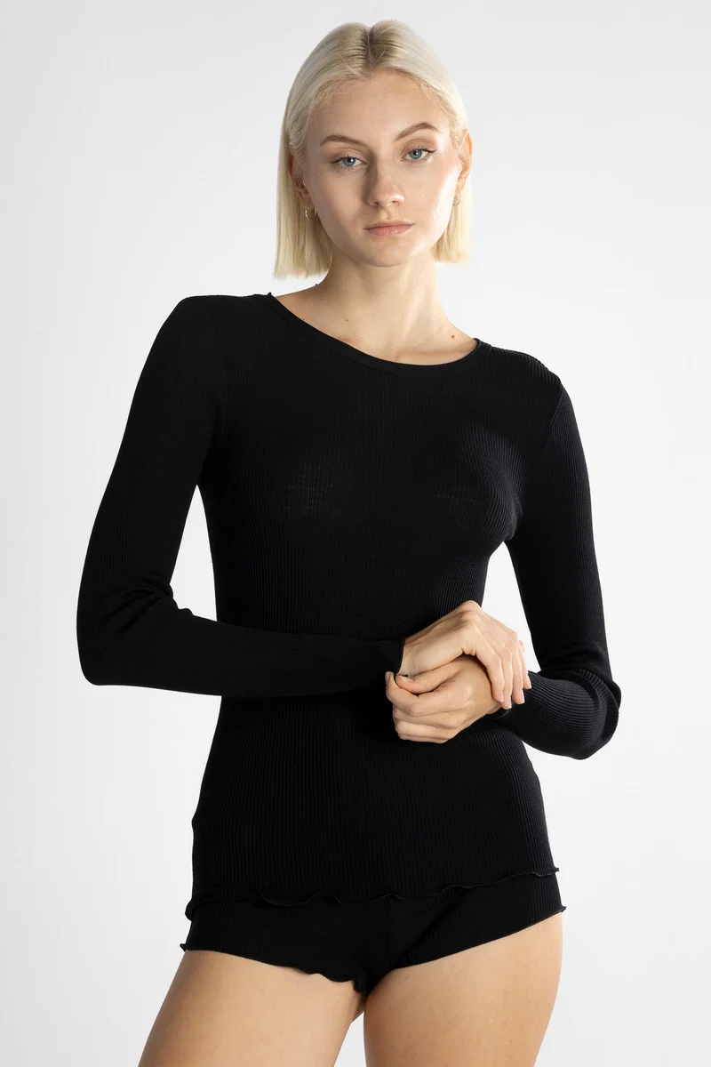 Langarm-Shirt WOOL AND SILK