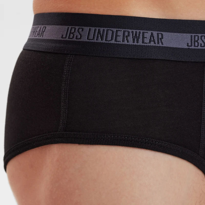 3er-Pack Herren-Slips aus schwarzem Bambus