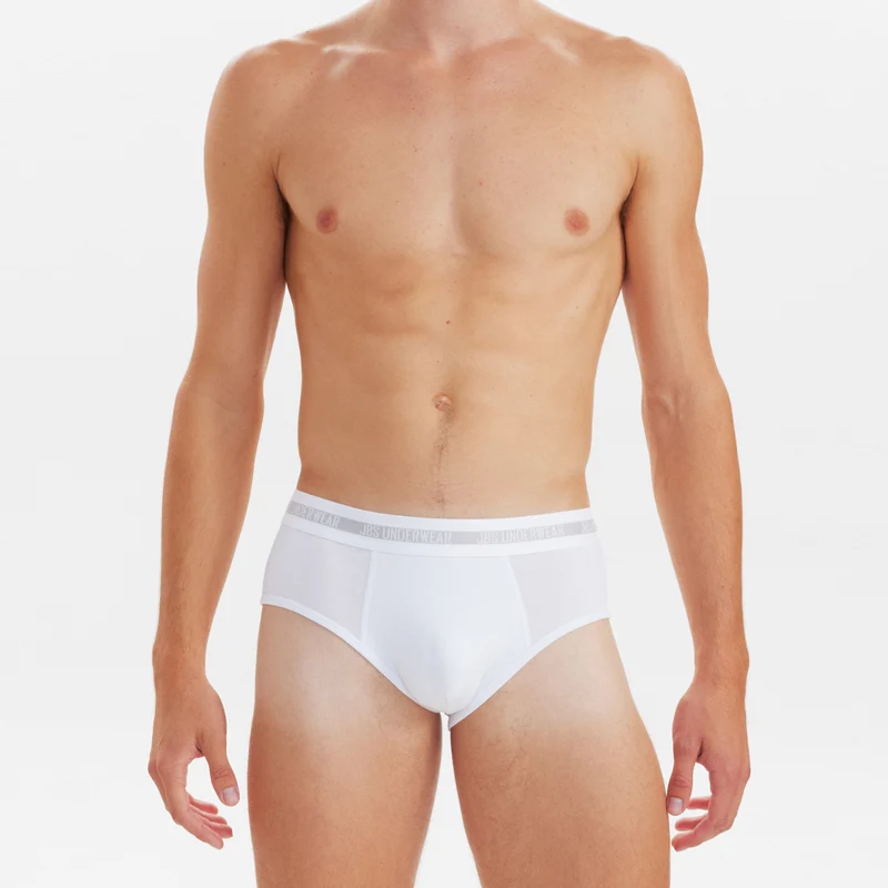 3er-Pack Herren-Slips aus weißem Bambus