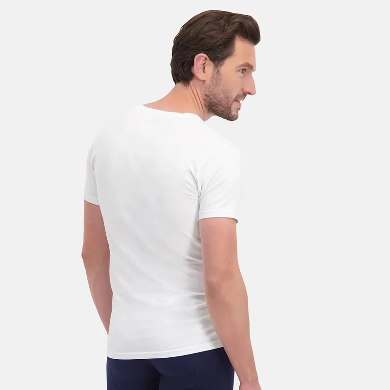 2er-Pack Weißes schmal geschnittenes Bambus-T-Shirt