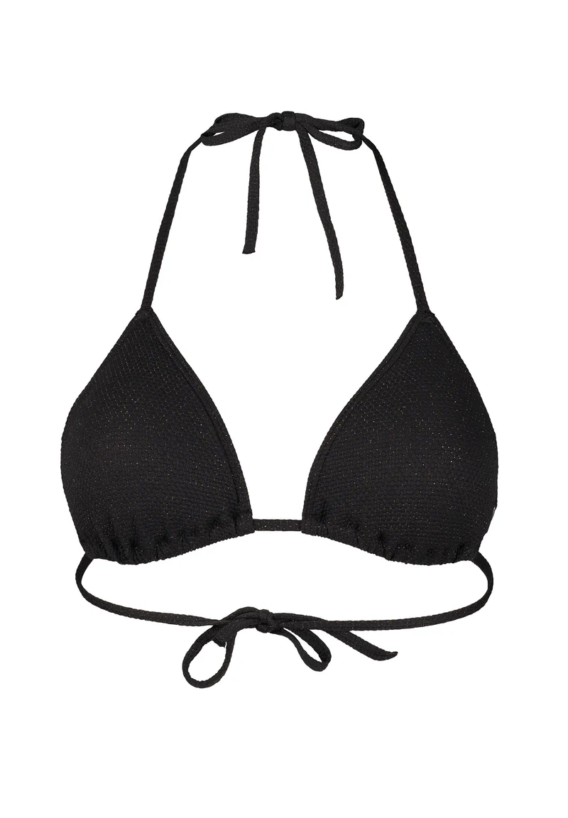 Summer Luxe Triangle bikini top | black glitter 087219-08S989