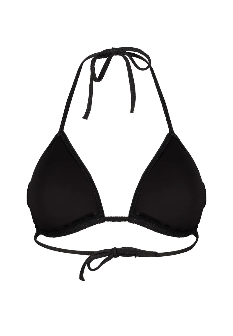 Summer Luxe Triangle bikini top | black glitter 087219-08S989