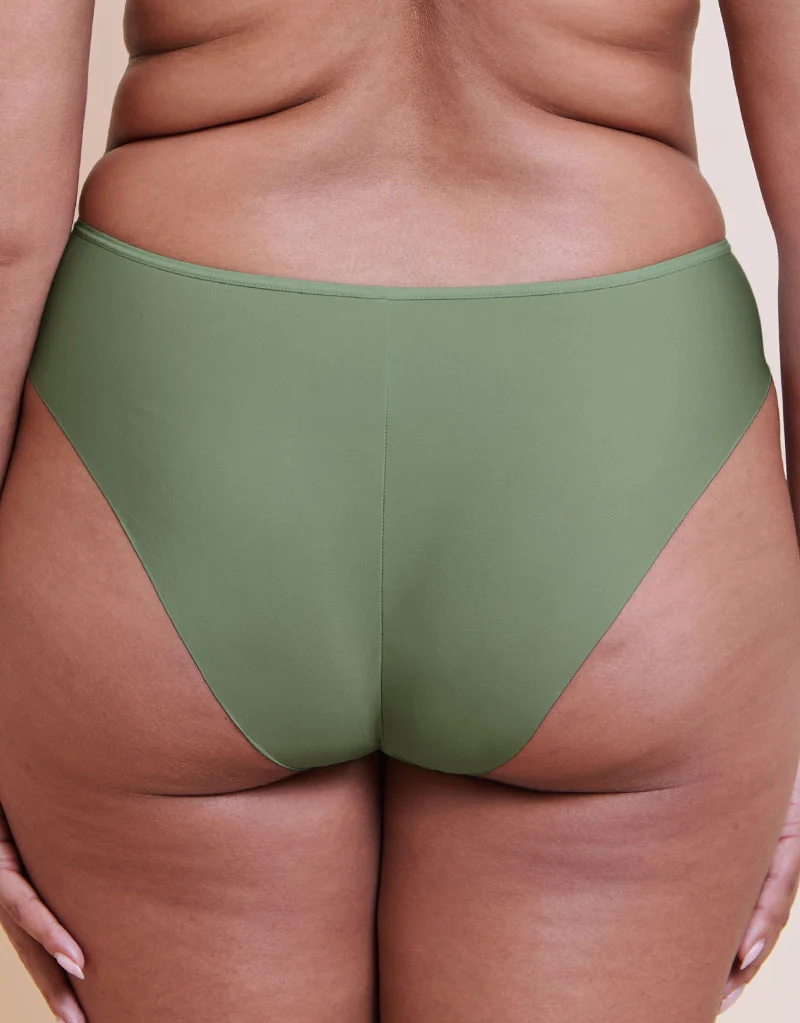 Curvy Kate Smoothie Lace Brazilian Brief Sage Green