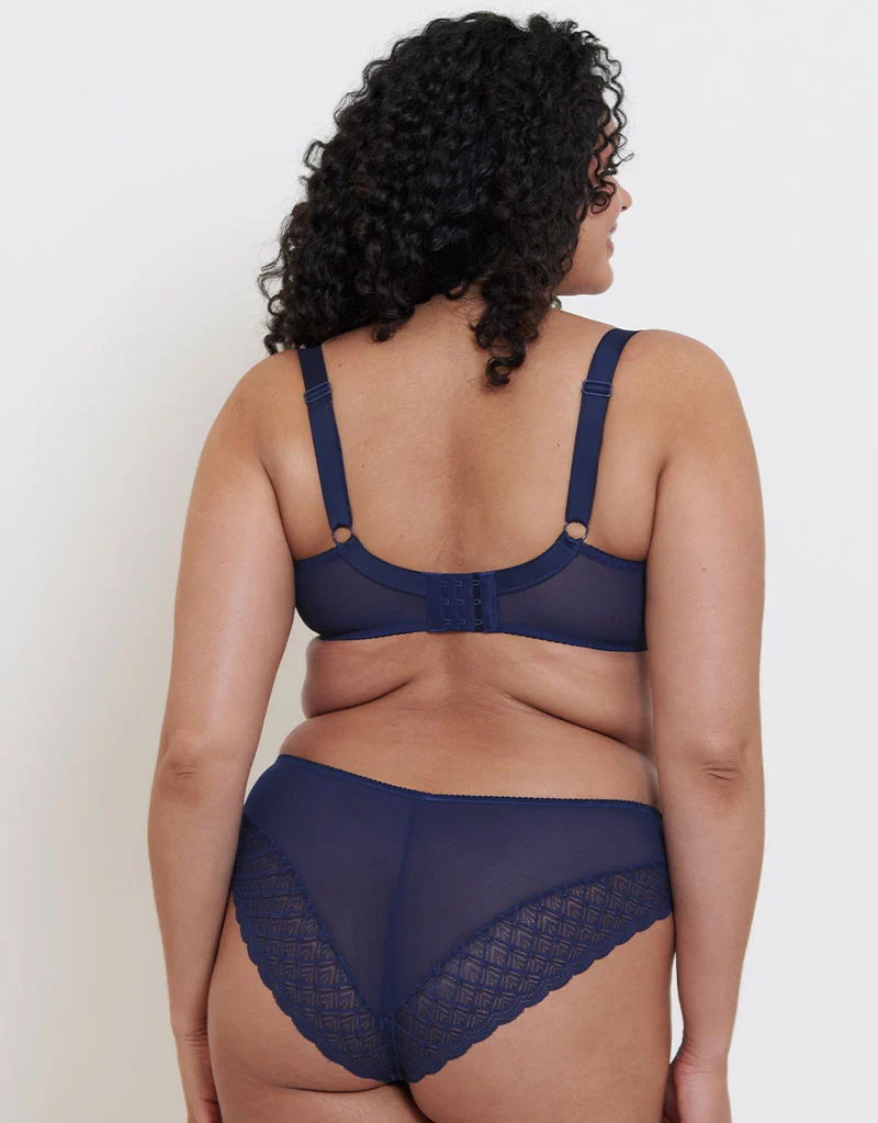 Flirtelle Viola Geo Balcony Bra Navy Blue