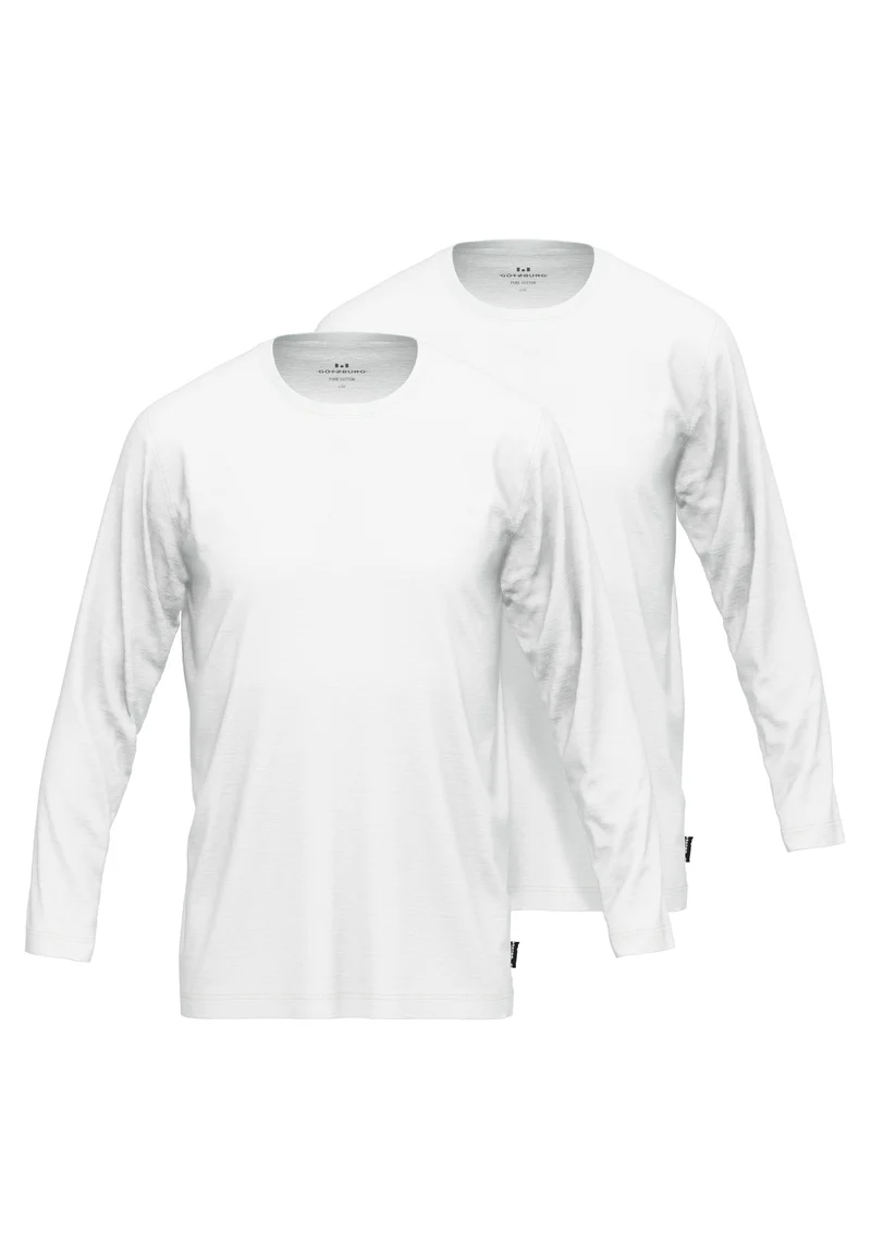 GÖTZBURG Shirt 1/1, Rundhals, 2er Pack weiß-hell-uni