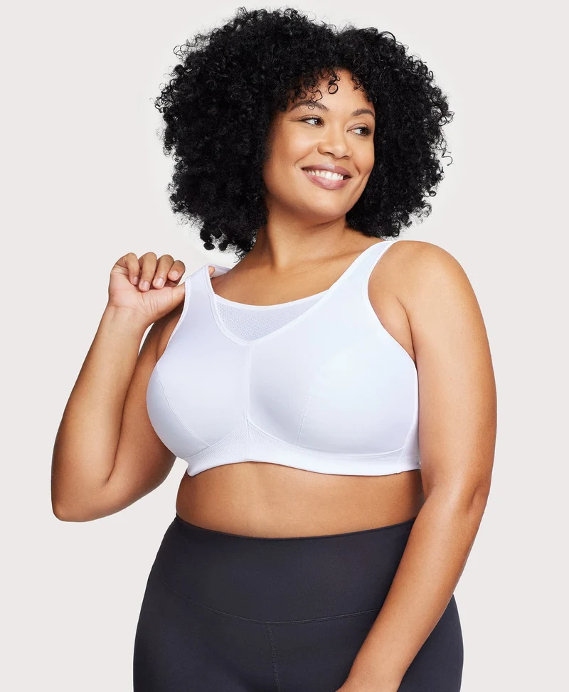 No-Bounce Camisole Sports Bra White
