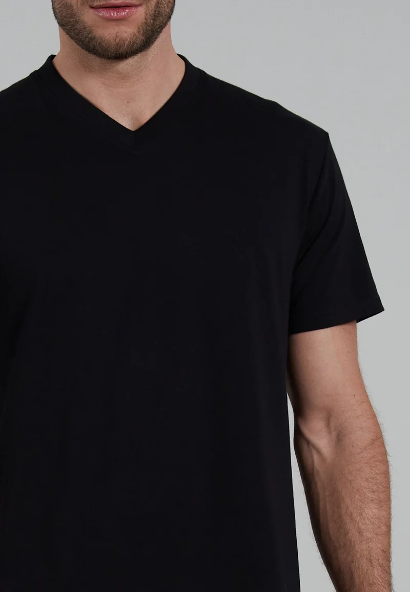 GÖTZBURG Shirt, 1/2, V-Ausschnitt 2er Pack black