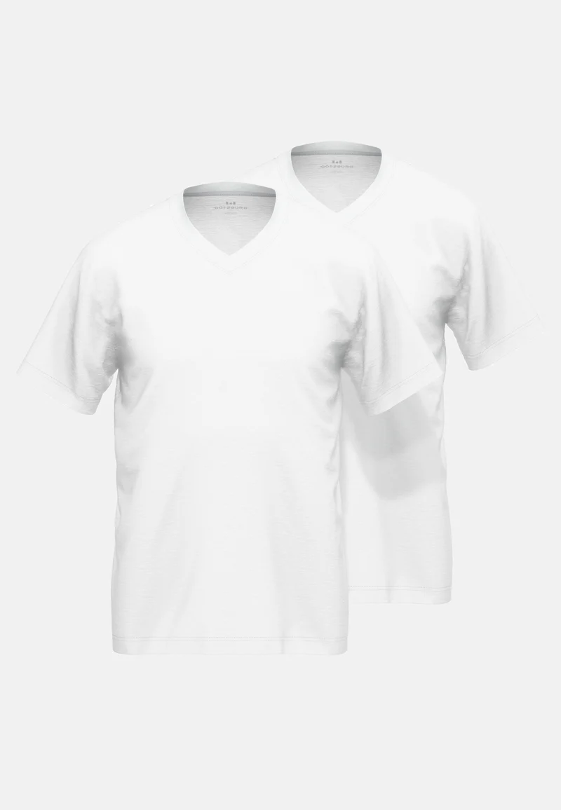 GÖTZBURG Shirt, 1/2, V-Ausschnitt 2er Pack weiss