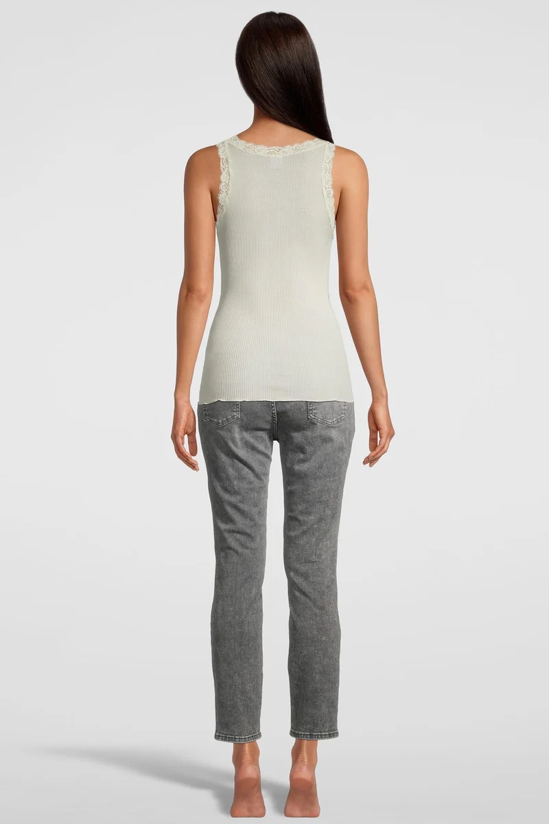 Tank-Top mit Spitze, WOOL AND SILK