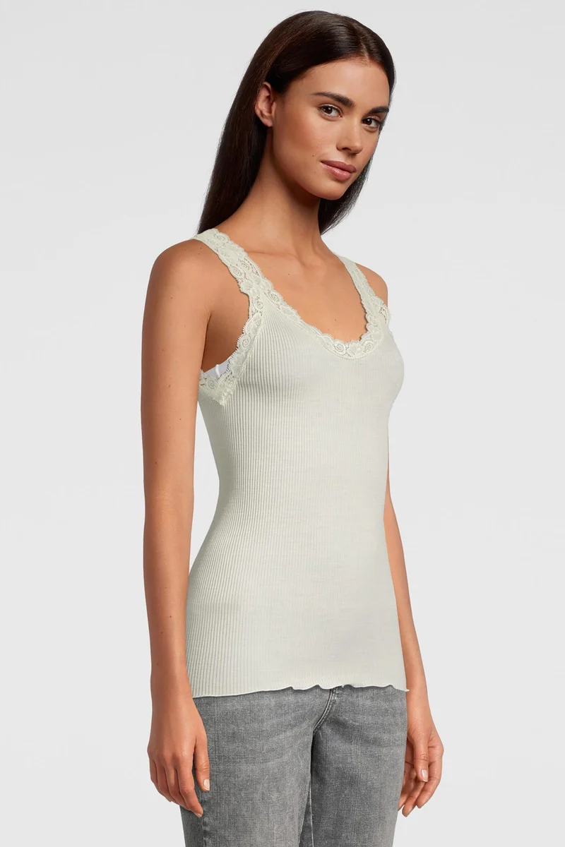 Tank-Top mit Spitze, WOOL AND SILK