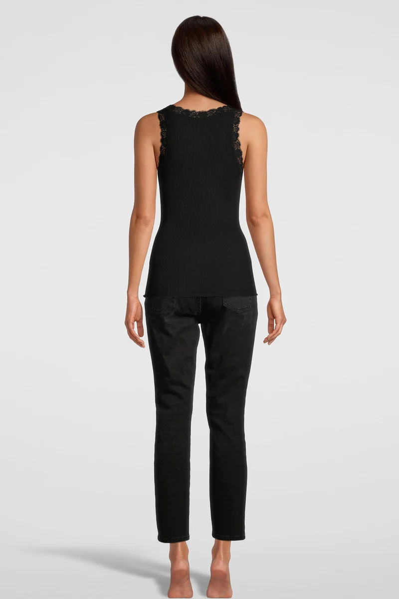 Tank-Top mit Spitze, WOOL AND SILK