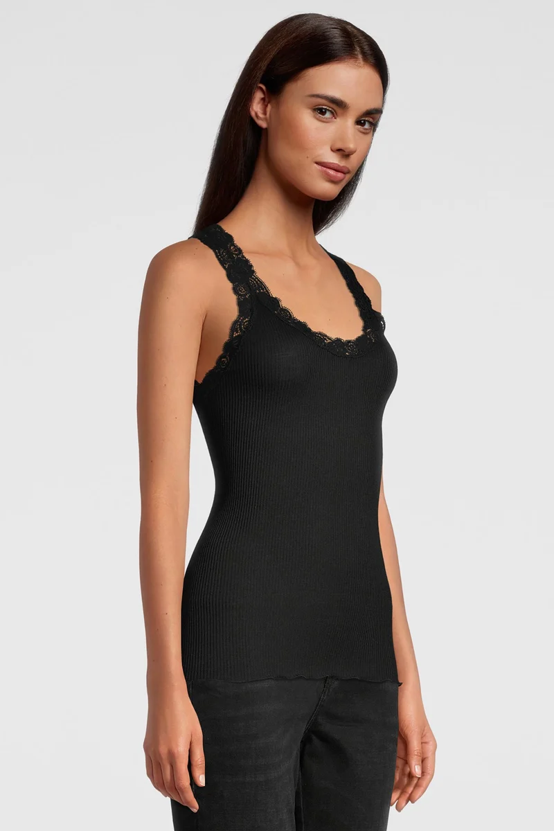 Tank-Top mit Spitze, WOOL AND SILK