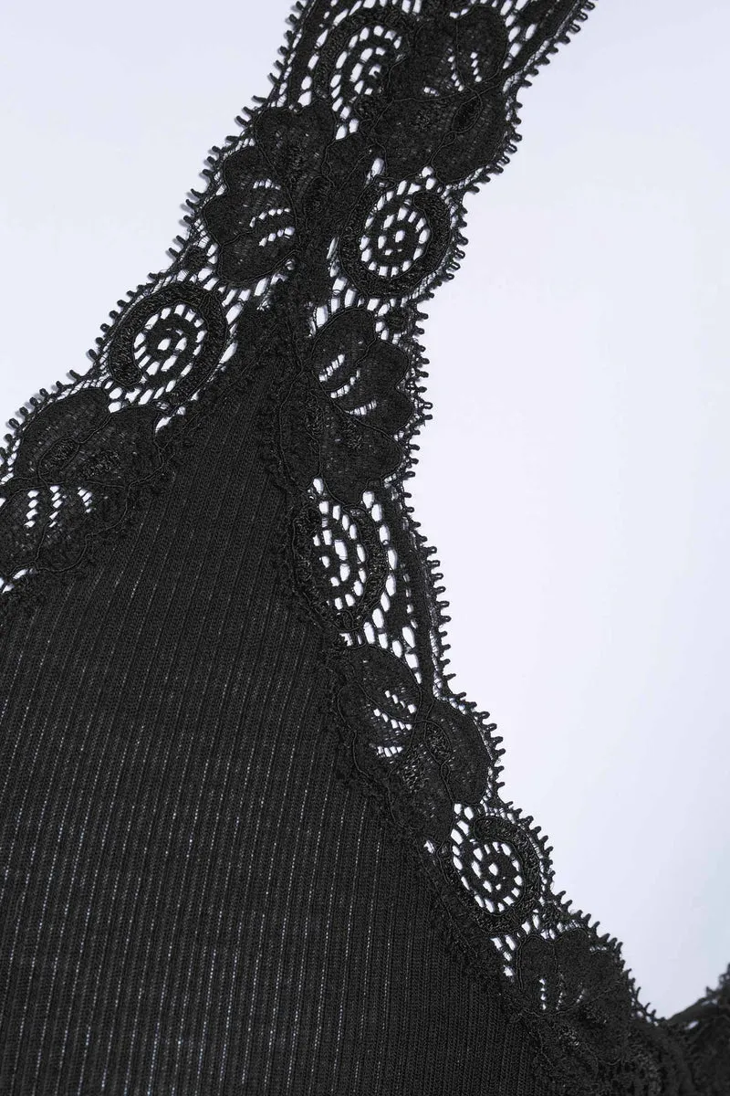 Tank-Top mit Spitze, WOOL AND SILK