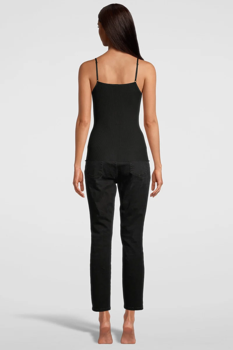 Spaghetti-Top mit Spitze, WOOL AND SILK