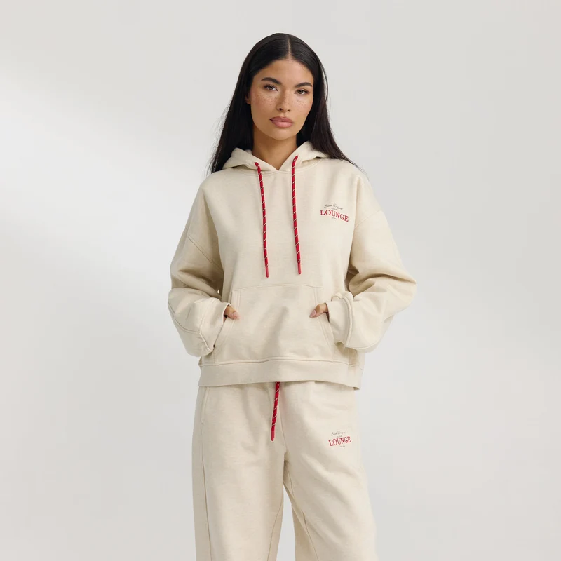 Oversized Hoodie - Oat Marl