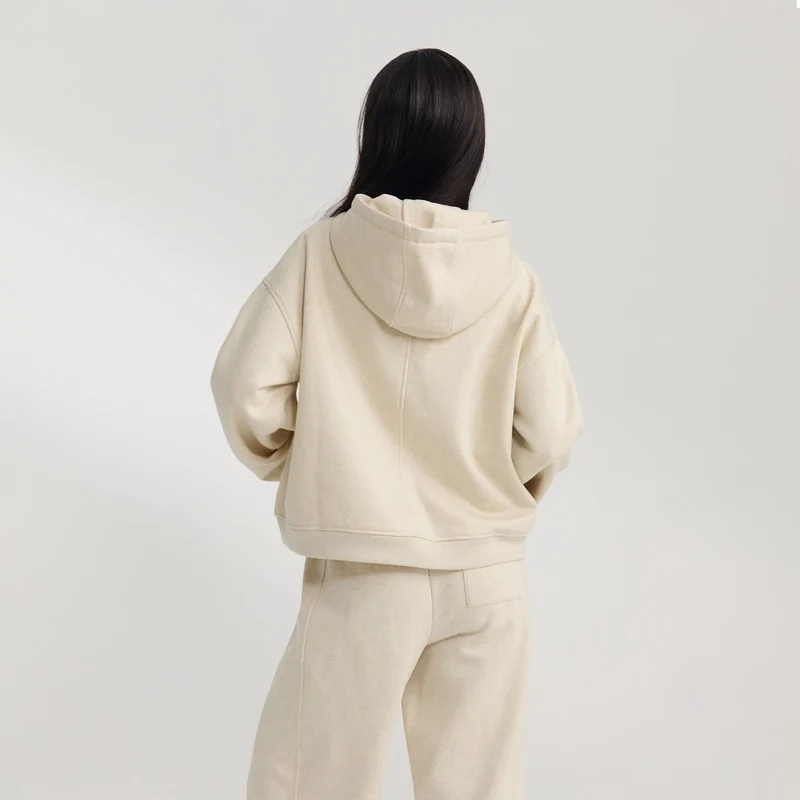 Oversized Hoodie - Oat Marl