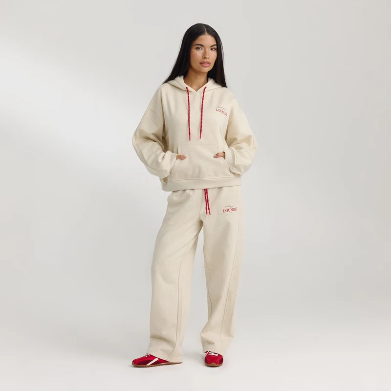 Straight-Leg Joggers - Oat Marl