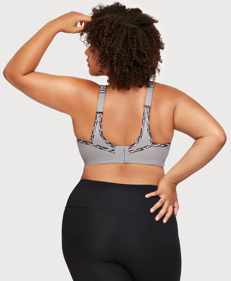 No-Bounce Camisole Sports Bra Soft Gray