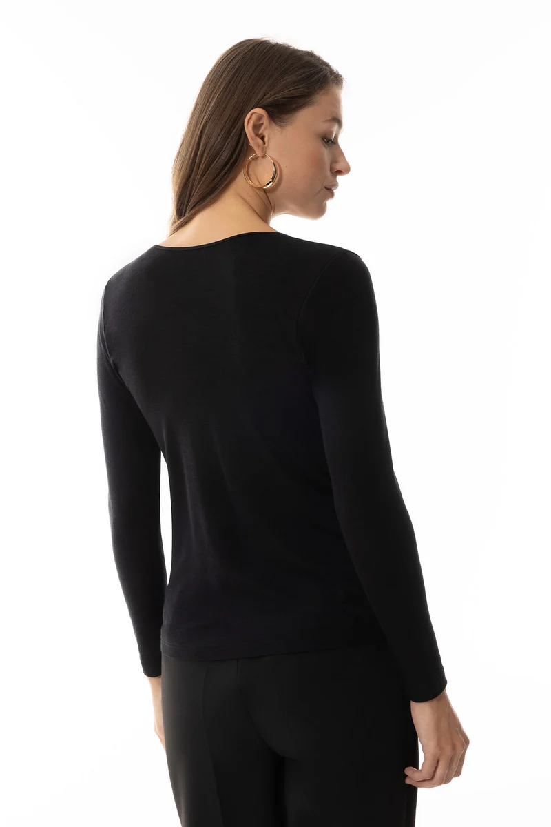 Shirt, langarm, O-Neck, EXQUISITE