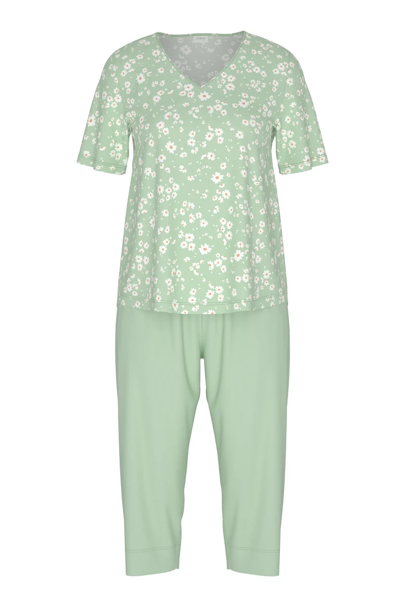 Anzug Caprihose, kurzarm