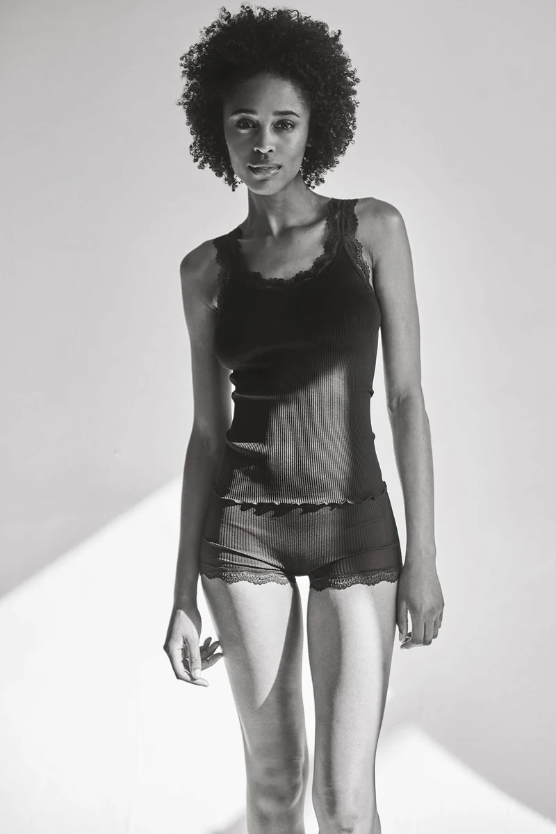 Tank-Top mit „Dentelle de Calais®“-Spitze, PURE SILK