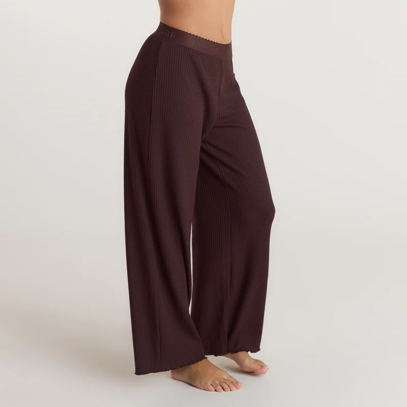 Soft Waffle Pyjama Bottoms - Dark Chocolate