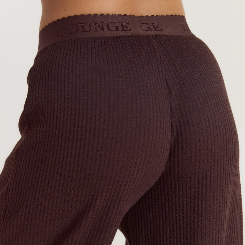 Soft Waffle Pyjama Bottoms - Dark Chocolate