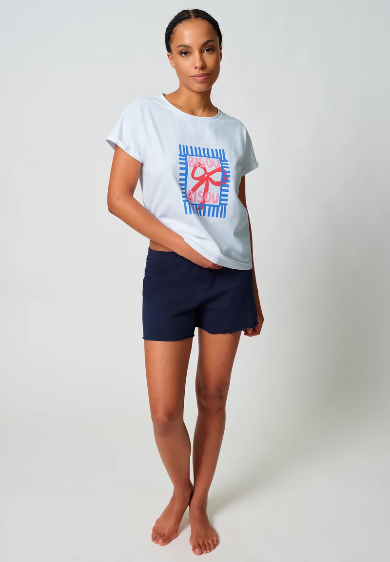 Night In Skiny 02 Pyjama short | white 087254-080500