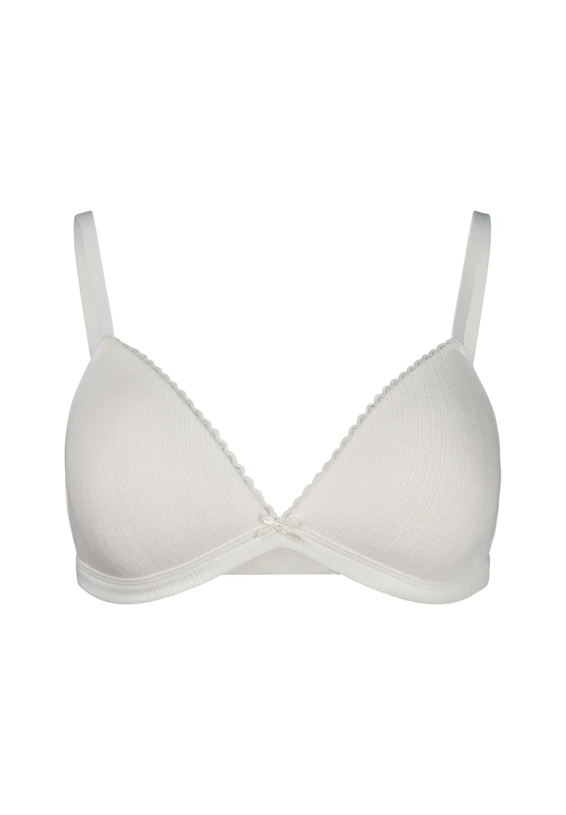 Ajouré Padded triangle bra | ivory 087379-087608