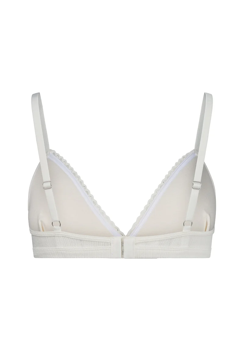 Ajouré Padded triangle bra | ivory 087379-087608