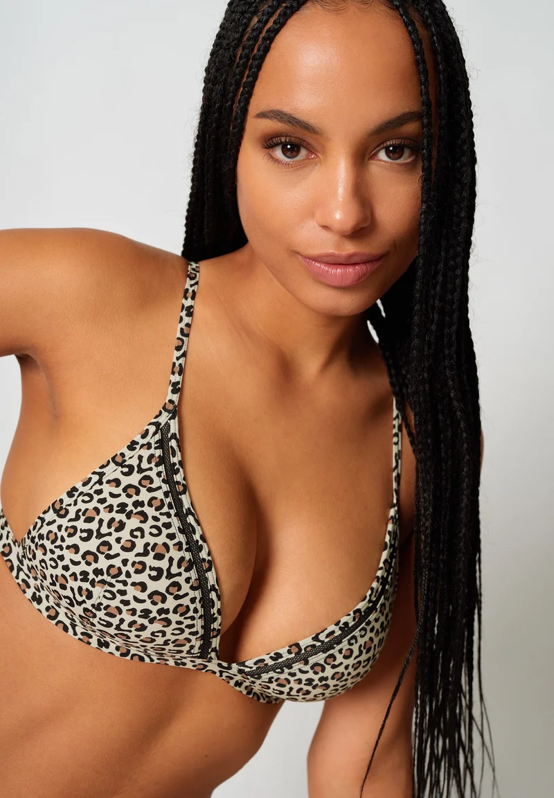 Animal Allure Triangle bikini top | birchginger leo 087227-08A035