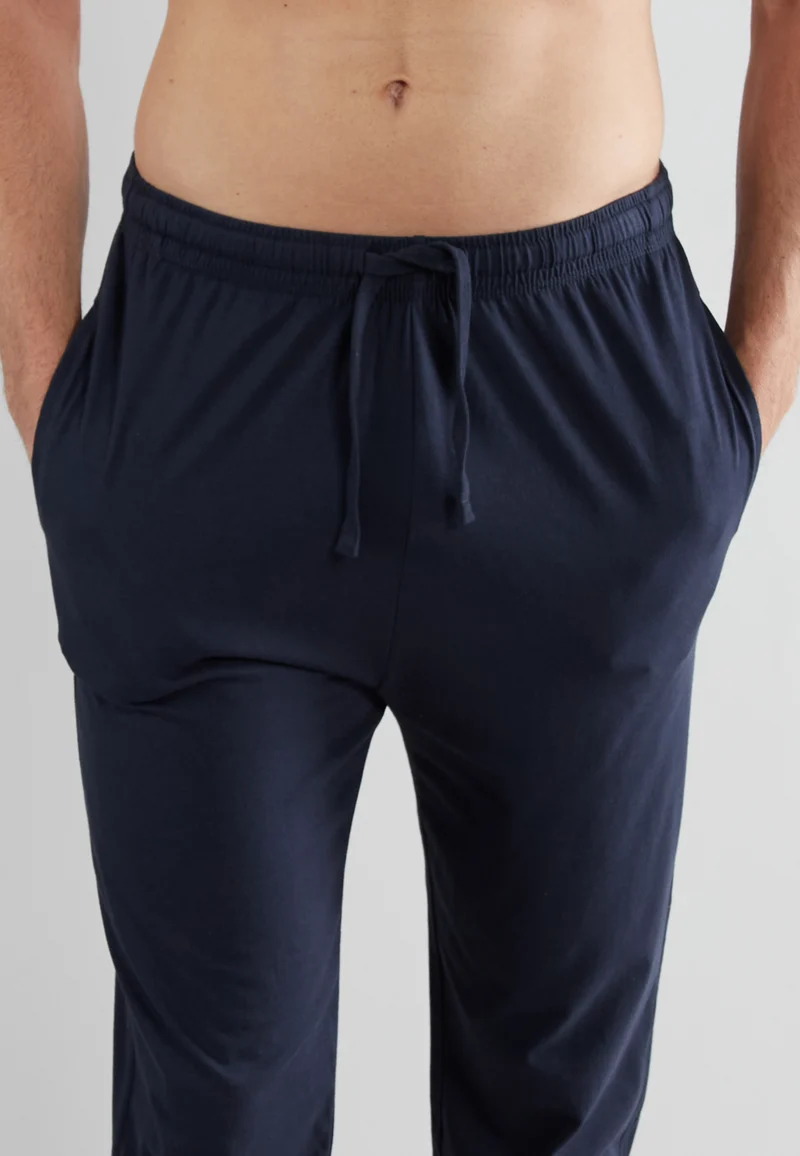 TOM TAILOR Pyjama Hose blau-dunkel-uni