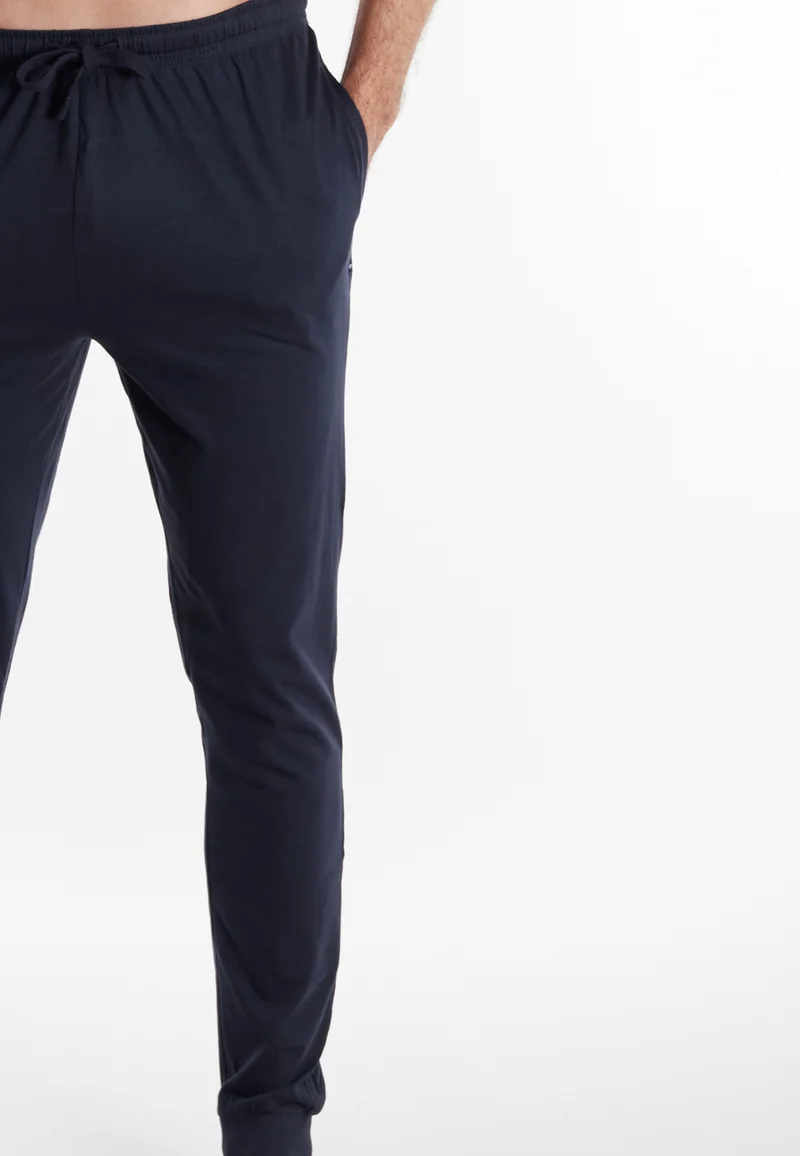 TOM TAILOR Pyjama Hose blau-dunkel-uni