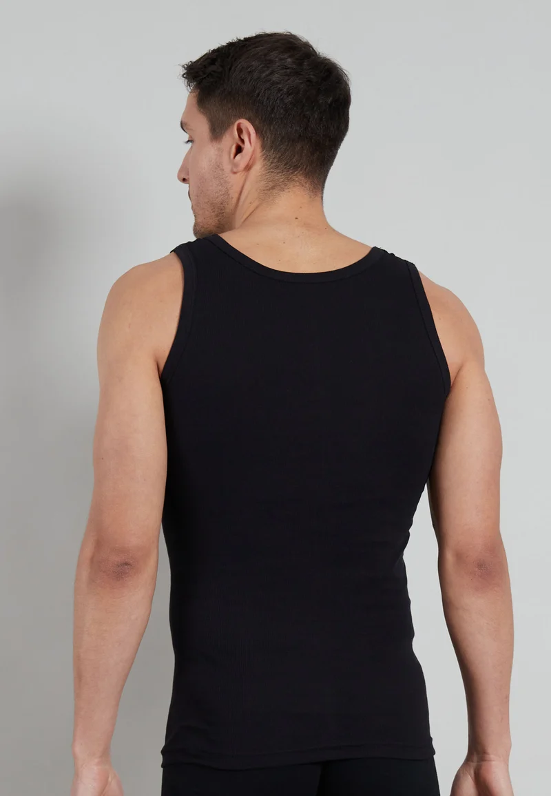 TOM TAILOR Tanktop 2er Pack black