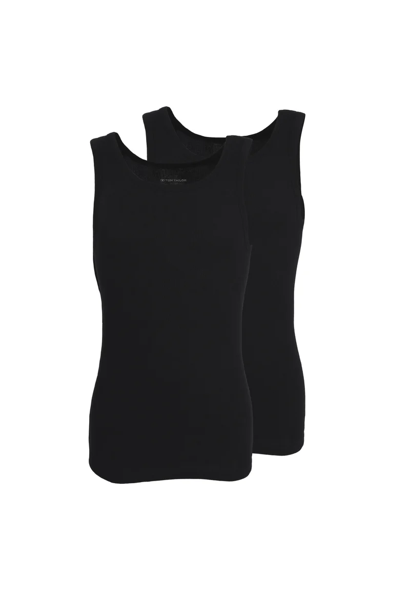 TOM TAILOR Tanktop 2er Pack black