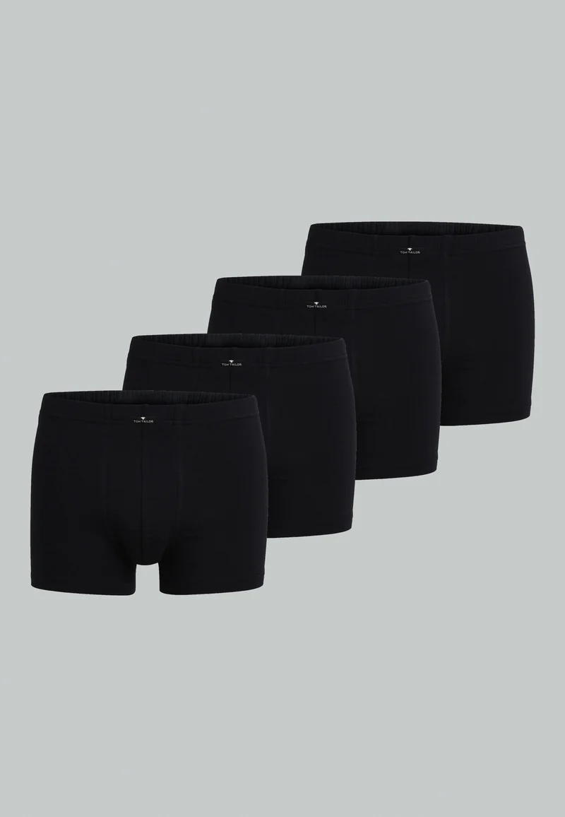 TOM TAILOR Pants 4er Pack schwarz-dunkel-uni