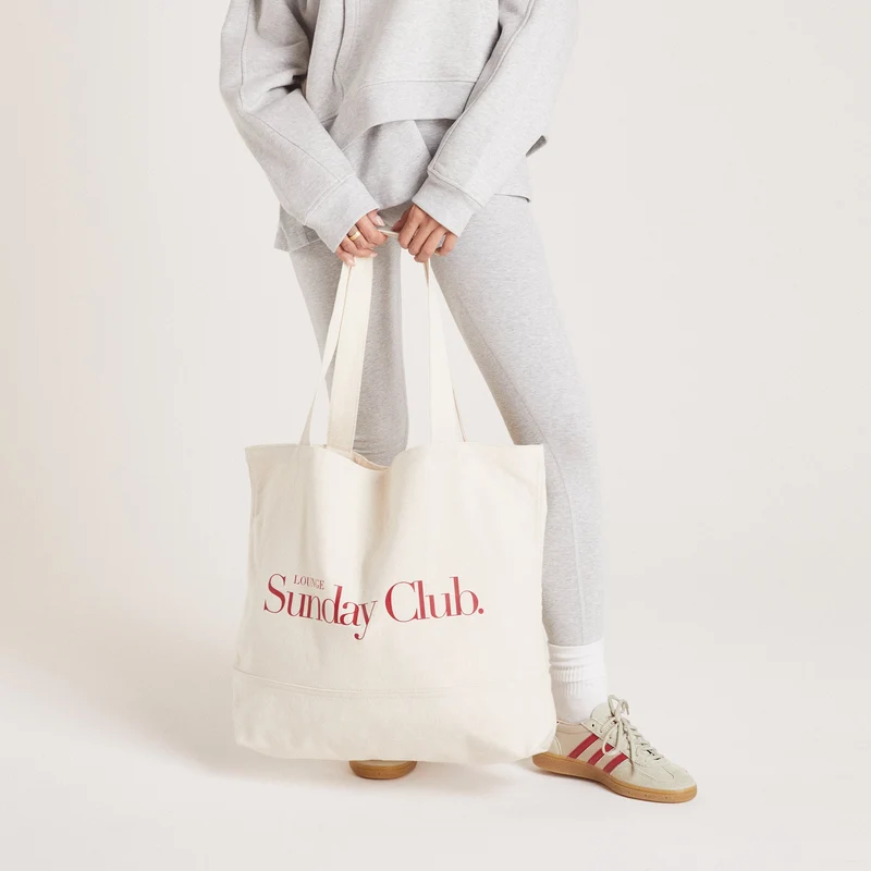 Cotton Canvas Tote Bag - Cream